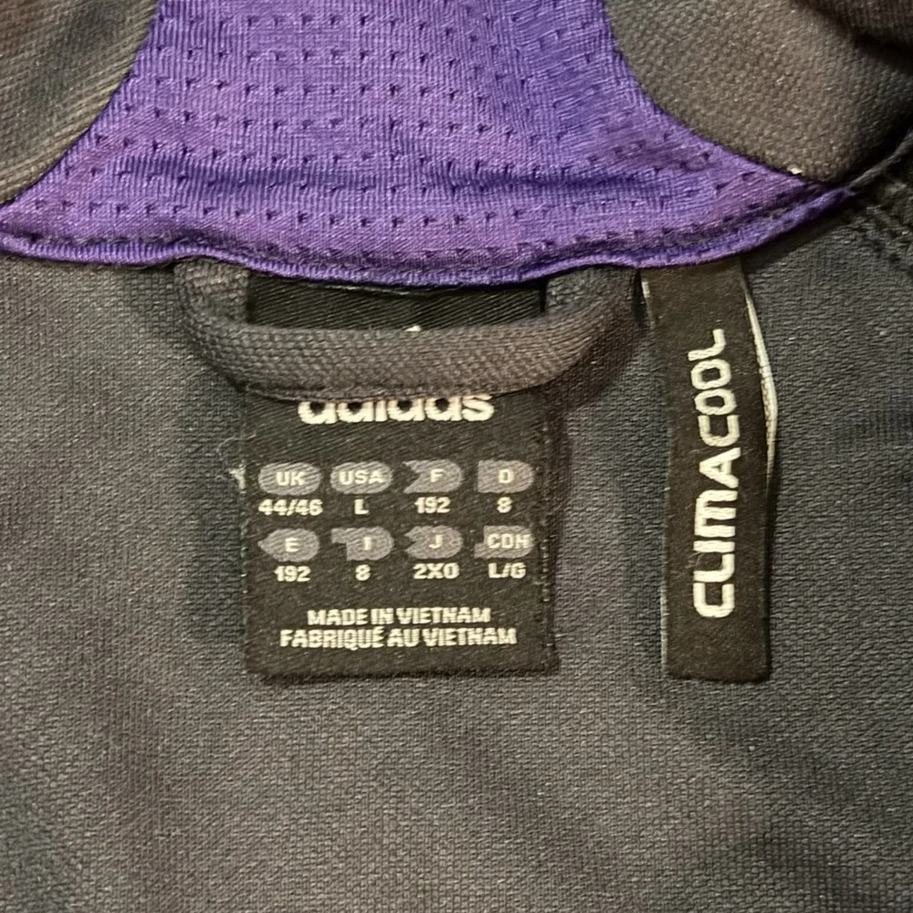 Adidas ClimaCool RSC Anderlecht 1/4 Zip Training Top Black Purple Mens L